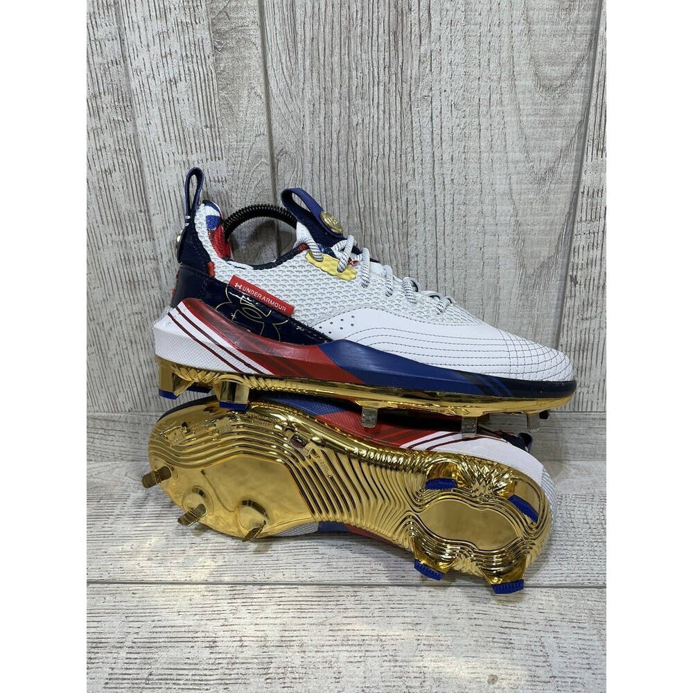 Under Armour Harper 7 USA ST HOVR Baseball Cleats 3025645-100 Men's Sz 8 New